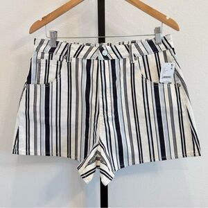 NWT ROLLA'S Mirage High Rise Loose Fit Blue White Striped Shorts Sz 31 Boho FP